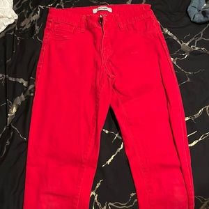 Red jeans